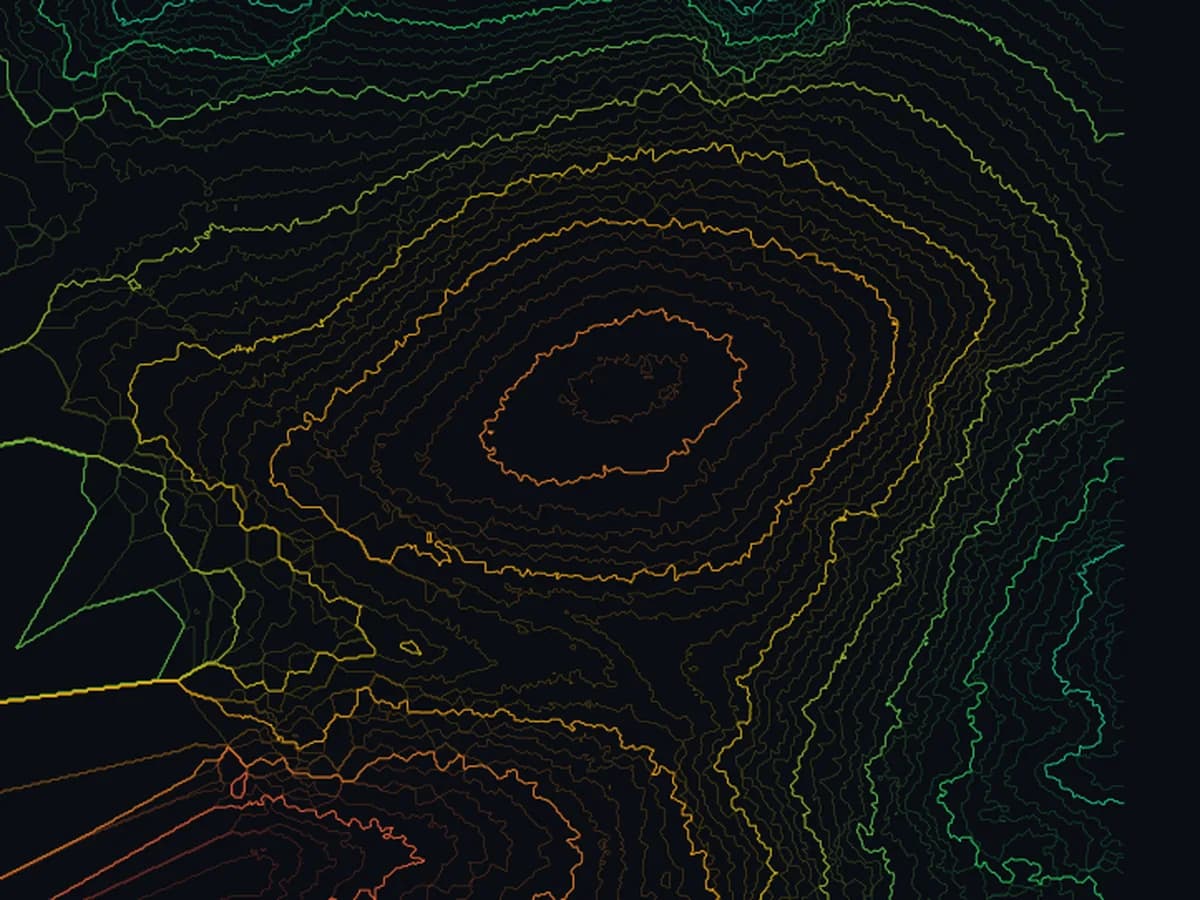 Contour lines produced by the pipeline
